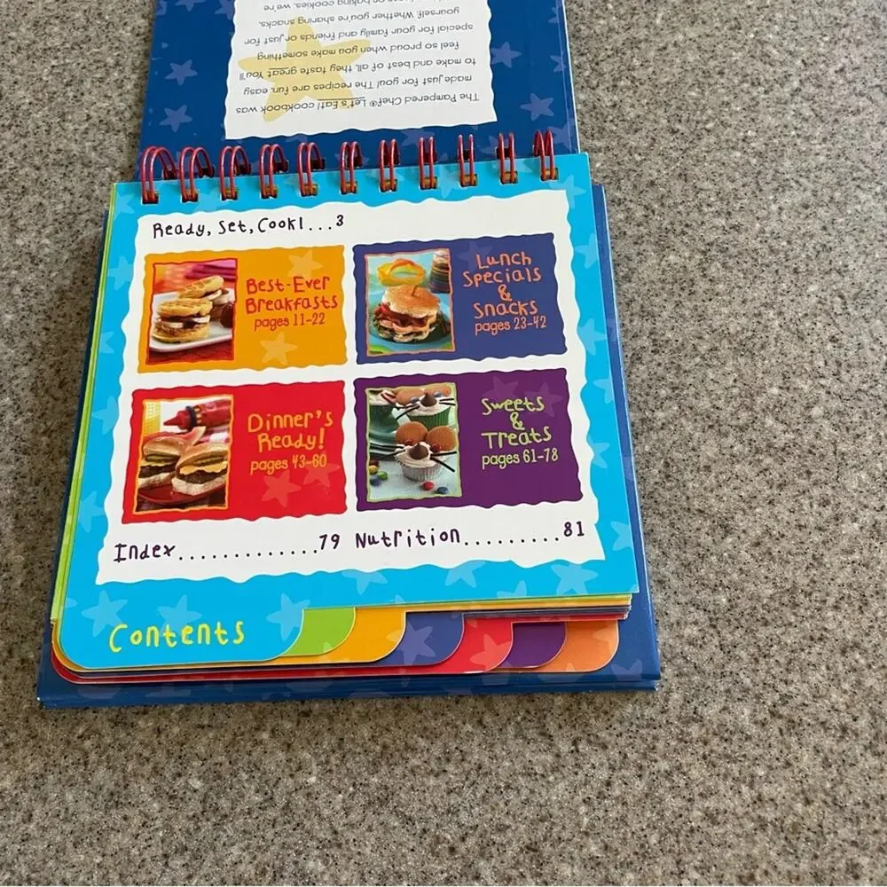 The Pampered Chef Let's Eat Cookbook Easy Fun for Kids Easel Very Good